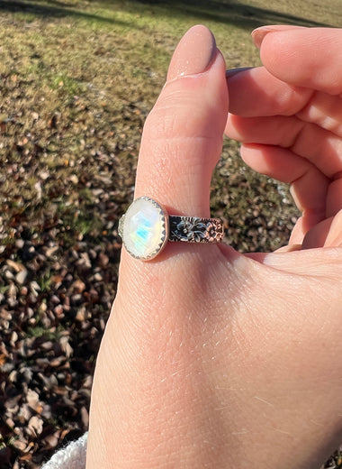 Handmade Moonstone Ring Size 9