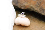 "Lilith" – Made-to-Order Serpent Ring with Amethyst