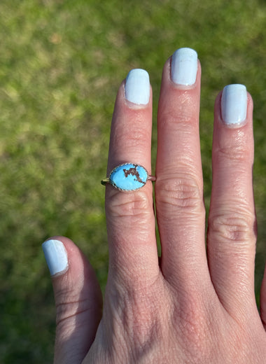 Golden Hills Turquoise Ring Size 4.5