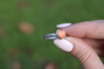 Spiny Oyster Dainty Heart Ring Size 8