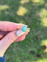 Shimmer Amazonite Ring Size 8.5