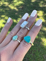 Seafoam Turquoise Ring Size 7.5