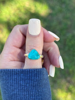 Seafoam Turquoise Ring Size 7.5