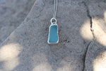 Aqua Blue Seaglass Necklace