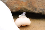 "Lilith" – Made-to-Order Serpent Ring with Amethyst