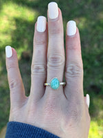 Shimmer Amazonite Ring Size 8.5