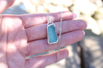 Aqua Blue Seaglass Necklace