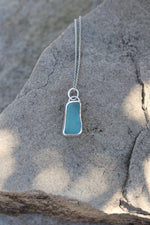 Aqua Blue Seaglass Necklace
