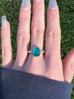 Handmade Blue Apatite Ring Size 7