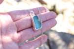 Aqua Blue Seaglass Necklace