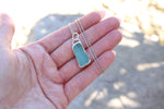 Aqua Blue Seaglass Necklace