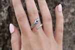 "Lilith" – Made-to-Order Serpent Ring with Amethyst