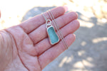 Aqua Blue Seaglass Necklace