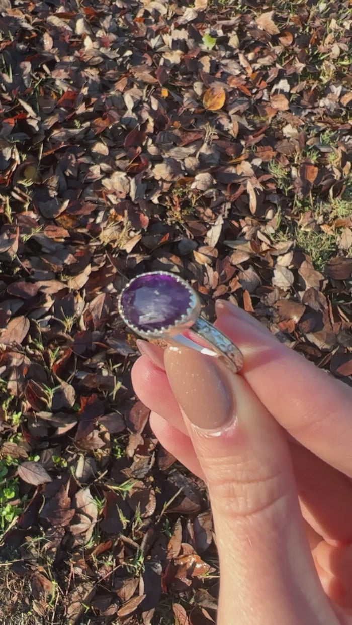 Handmade Amethyst Ring Size 11